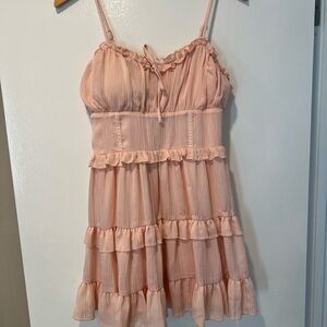 wild fable Blush Pink Ruffled Tiered Sundress